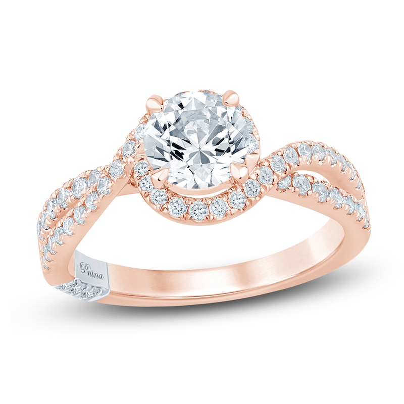 Main Image 1 of Pnina Tornai Round-Cut Lab-Grown Diamond Engagement Ring 1-1/2 ct tw 14K Rose Gold