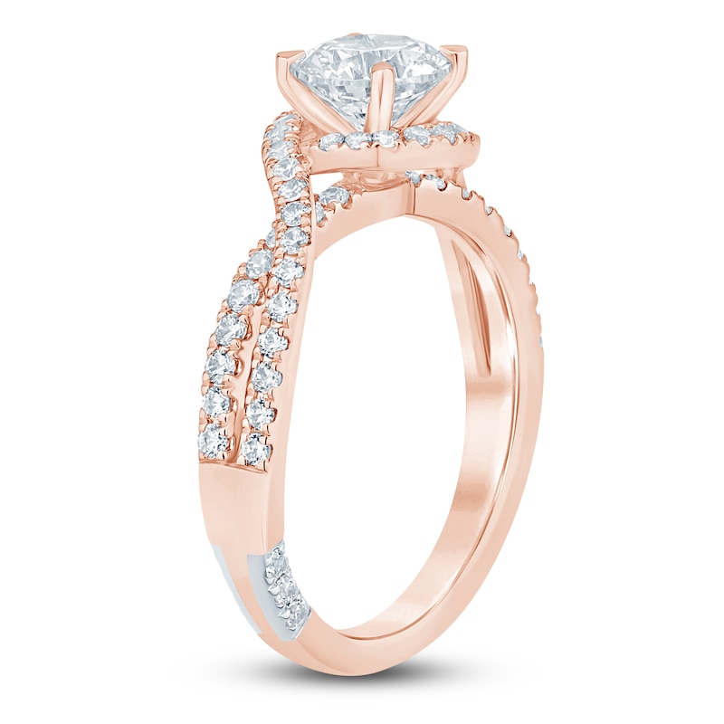 Main Image 2 of Pnina Tornai Round-Cut Lab-Grown Diamond Engagement Ring 1-1/2 ct tw 14K Rose Gold