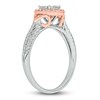Thumbnail Image 2 of Brilliant Moments Multi-Diamond Oval Halo Engagement Ring 1/2 ct tw 14K Two-Tone Gold