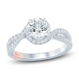 Pnina Tornai Round-Cut Lab-Grown Diamond Engagement Ring 1-1/2 ct tw 14K White Gold