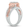 Thumbnail Image 2 of Brilliant Moments Multi-Diamond Halo Engagement Ring 1 ct tw 14K Two-Tone Gold