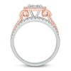 Thumbnail Image 3 of Brilliant Moments Multi-Diamond Halo Engagement Ring 1 ct tw 14K Two-Tone Gold