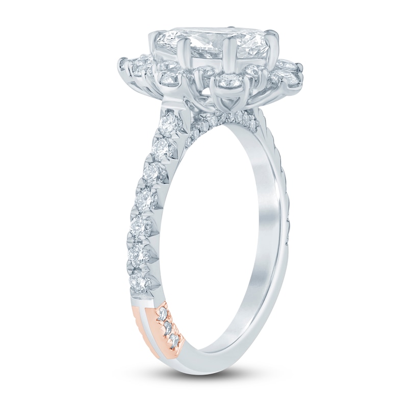 Main Image 2 of Pnina Tornai Lab-Grown Diamond Pear-Shaped Halo Engagement Ring 2-1/2 ct tw 14K White Gold