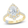 Thumbnail Image 1 of Pnina Tornai Lab-Grown Diamond Pear-Shaped Halo Engagement Ring 2-1/2 ct tw 14K Yellow Gold