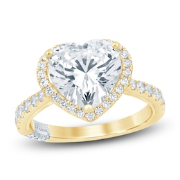 Pnina Tornai Lab-Grown Diamond Heart-Shaped Engagement Ring 3-5/8 ct tw 14K Yellow Gold
