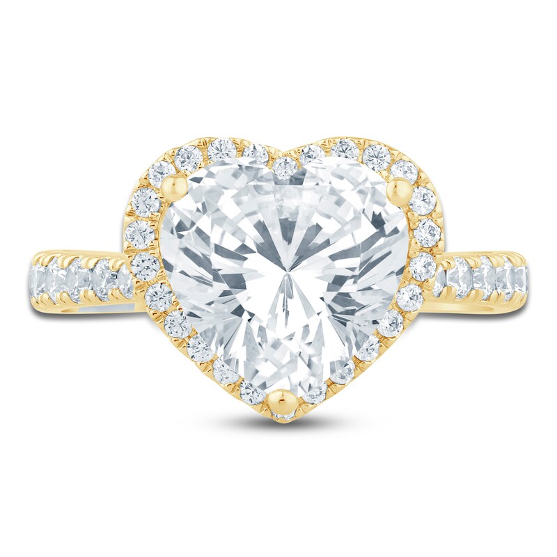 Main Image 3 of Pnina Tornai Lab-Grown Diamond Heart-Shaped Engagement Ring 3-5/8 ct tw 14K Yellow Gold