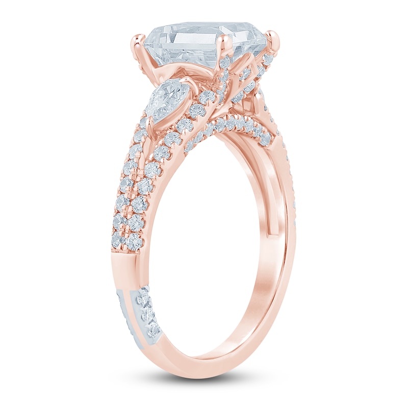 Main Image 2 of Pnina Tornai Lab-Grown Diamond Emerald-Cut Engagement Ring 3 ct tw 14K Rose Gold