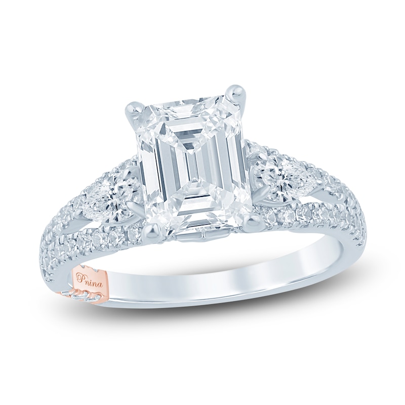 Main Image 1 of Pnina Tornai Lab-Grown Diamond Emerald-Cut Engagement Ring 3 ct tw 14K White Gold
