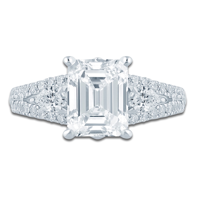 Main Image 3 of Pnina Tornai Lab-Grown Diamond Emerald-Cut Engagement Ring 3 ct tw 14K White Gold