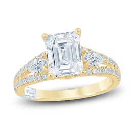 Pnina Tornai Lab-Grown Diamond Emerald-Cut Engagement Ring 3 ct tw 14K Yellow Gold