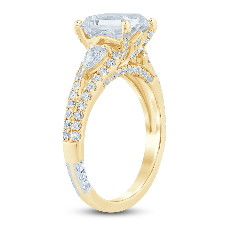 Main Image 2 of Pnina Tornai Lab-Grown Diamond Emerald-Cut Engagement Ring 3 ct tw 14K Yellow Gold