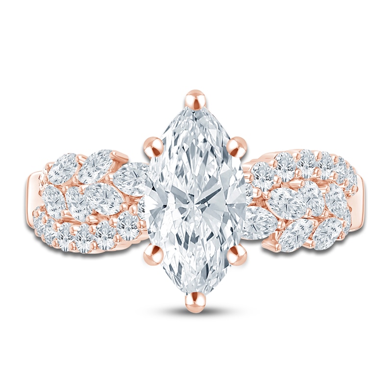 Main Image 3 of Pnina Tornai Lab-Grown Diamond Marquise-Cut Engagement Ring 3 ct tw 14K Rose Gold