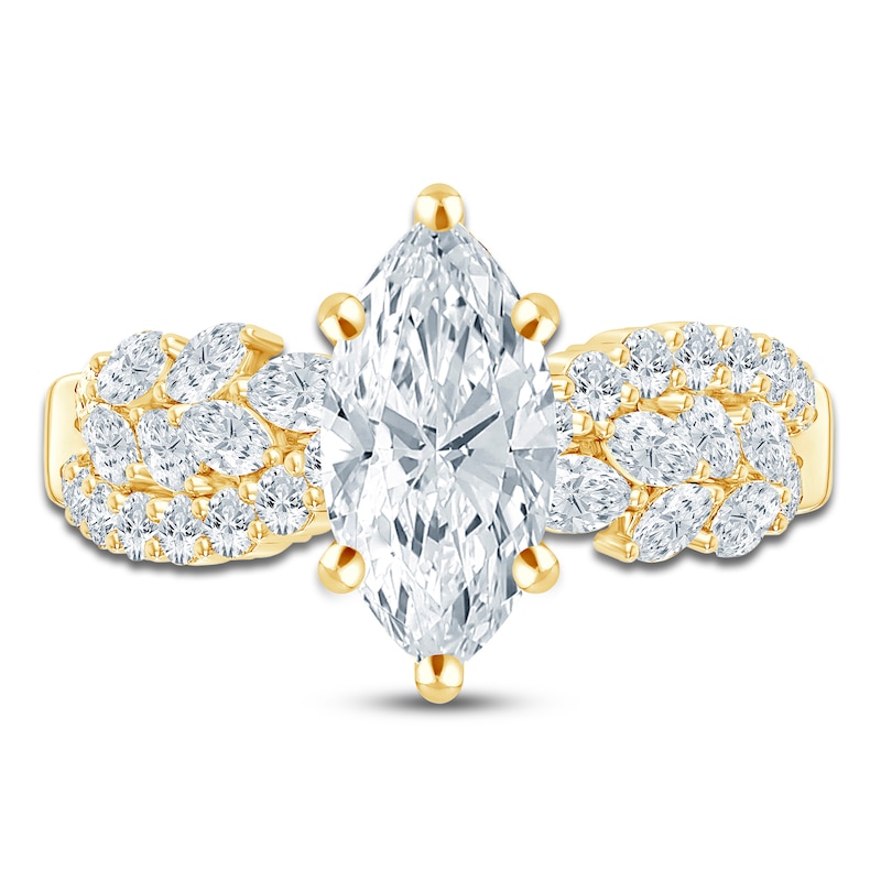 Main Image 3 of Pnina Tornai Lab-Grown Diamond Marquise-Cut Engagement Ring 3 ct tw 14K Yellow Gold