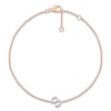 Thumbnail Image 1 of Diamond Initial S Bracelet 1/15 ct tw 10K Rose Gold 7.5"