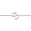 Thumbnail Image 2 of Diamond Initial S Bracelet 1/15 ct tw 10K Rose Gold 7.5"