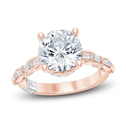Pnina Tornai Lab-Grown Diamond Round-Cut Engagement Ring 4-3/8 ct tw 14K Rose Gold