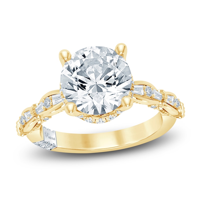 Main Image 1 of Pnina Tornai Lab-Created Diamond Round-Cut Engagement Ring 4-3/8 ct tw 14K Yellow Gold