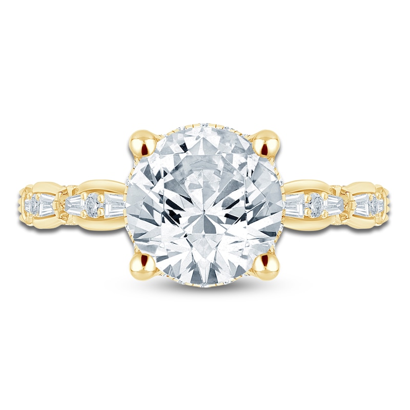 Main Image 3 of Pnina Tornai Lab-Created Diamond Round-Cut Engagement Ring 4-3/8 ct tw 14K Yellow Gold