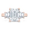 Thumbnail Image 3 of Pnina Tornai Lab-Grown Diamond Emerald & Trapezoid-Cut Three-Stone Engagement Ring 5-1/8 ct tw 14K Rose Gold