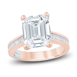 Pnina Tornai Lab-Grown Diamond Emerald-Cut Engagement Ring 5-5/8 ct tw 14K Rose Gold