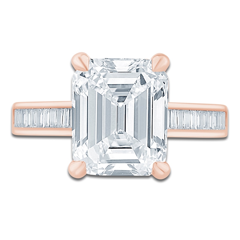Main Image 3 of Pnina Tornai Lab-Grown Diamond Emerald-Cut Engagement Ring 5-5/8 ct tw 14K Rose Gold