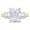 Thumbnail Image 3 of Pnina Tornai Lab-Grown Diamond Emerald & Trapezoid-Cut Three-Stone Engagement Ring 5-1/8 ct tw 14K Yellow Gold