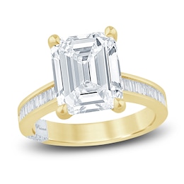 Pnina Tornai Lab-Grown Diamond Emerald-Cut Engagement Ring 5-5/8 ct tw 14K Yellow Gold