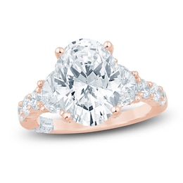 Pnina Tornai Lab-Grown Diamond Oval-Cut Engagement Ring 6-7/8 ct tw 14K Rose Gold