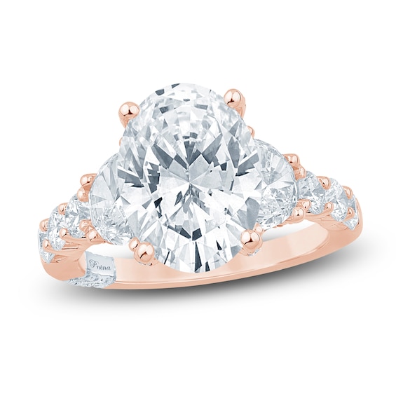Pnina Tornai Lab-Grown Diamond Oval-Cut Engagement Ring 6-7/8 ct tw 14K Rose Gold