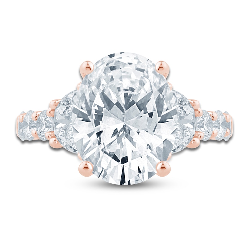 Main Image 3 of Pnina Tornai Lab-Grown Diamond Oval-Cut Engagement Ring 6-7/8 ct tw 14K Rose Gold