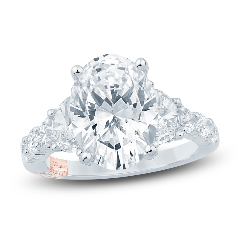 Main Image 1 of Pnina Tornai Lab-Grown Diamond Oval-Cut Engagement Ring 6-7/8 ct tw 14K White Gold
