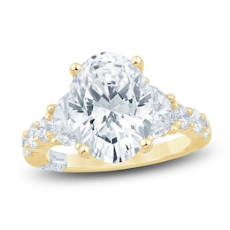 Pnina Tornai Lab-Grown Diamond Oval-Cut Engagement Ring 6-7/8 ct tw 14K Yellow Gold