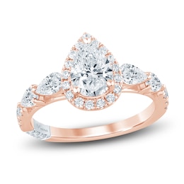 Pnina Tornai Pear-Shaped Lab-Grown Diamond Engagement Ring 2 ct tw 14K Rose Gold