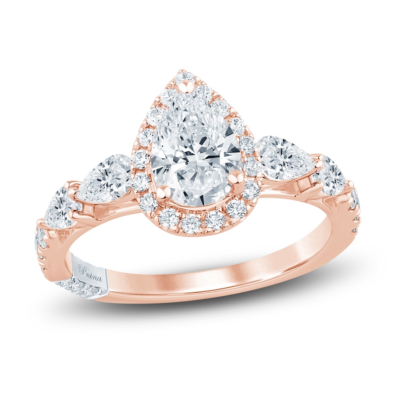 Main Image 1 of Pnina Tornai Pear-Shaped Lab-Grown Diamond Engagement Ring 2 ct tw 14K Rose Gold