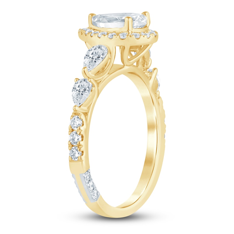 Main Image 2 of Pnina Tornai Pear-Shaped Lab-Grown Engagement Ring 2 ct tw 14K Yellow Gold