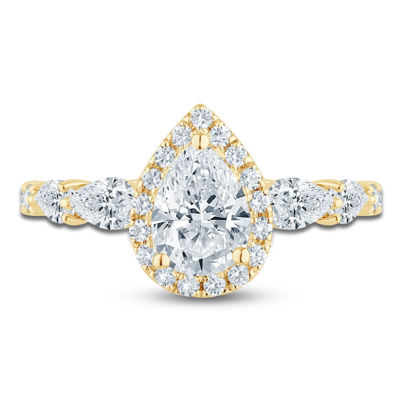 Main Image 3 of Pnina Tornai Pear-Shaped Lab-Grown Engagement Ring 2 ct tw 14K Yellow Gold