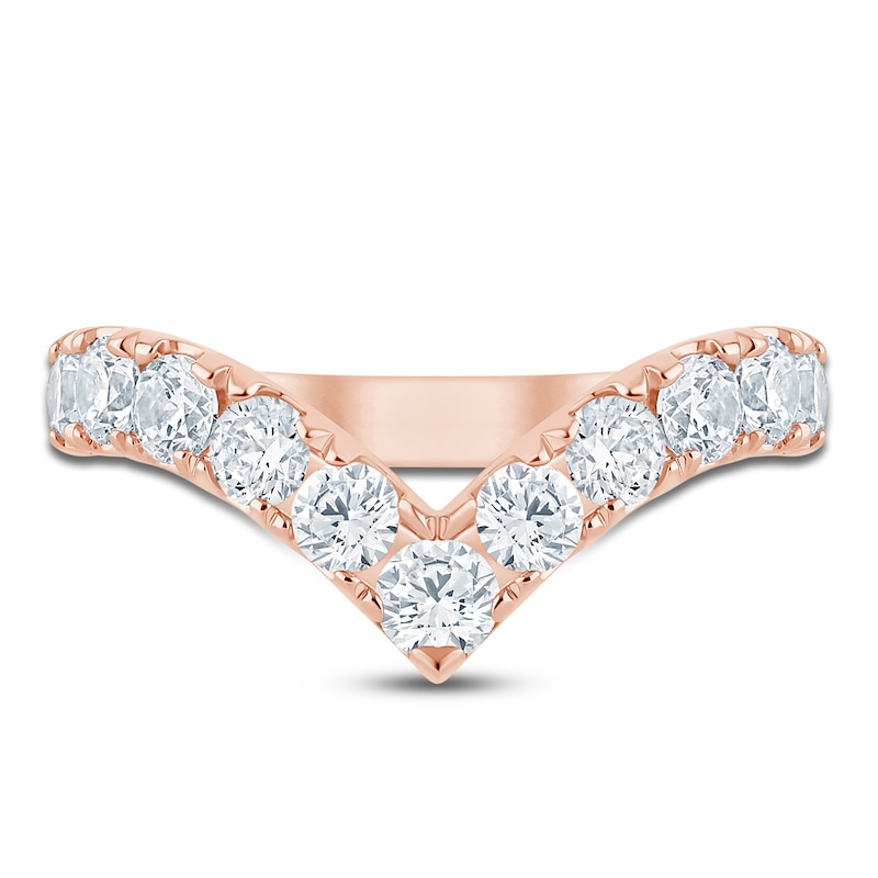 Main Image 3 of Pnina Tornai Lab-Grown Diamond Chevron Anniversary Band 1-1/2 ct tw Round 14K Rose Gold