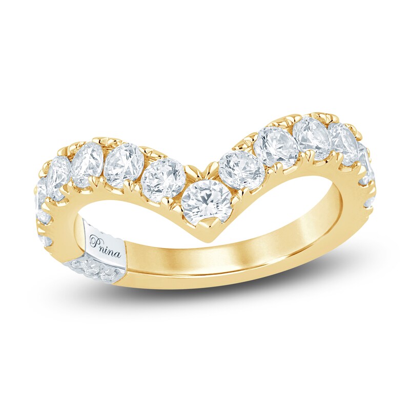 Main Image 1 of Pnina Tornai Lab-Grown Diamond Chevron Anniversary Ring 1-1/2 ct tw 14K Yellow Gold