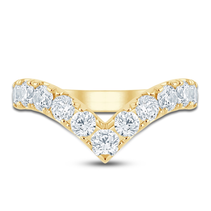 Main Image 3 of Pnina Tornai Lab-Grown Diamond Chevron Anniversary Ring 1-1/2 ct tw 14K Yellow Gold