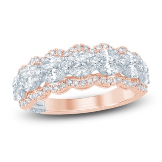 Pnina Tornai Marquise & Round-Cut Lab-Grown Diamond Anniversary Ring 1-1/2 ct tw 14K Rose Gold
