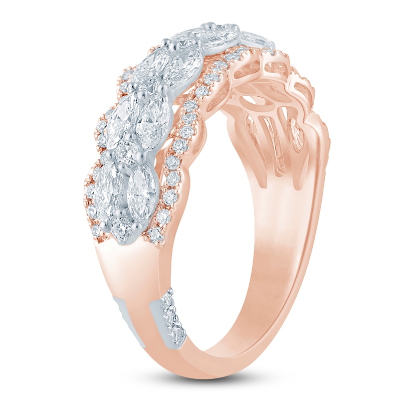 Main Image 2 of Pnina Tornai Marquise & Round-Cut Lab-Grown Diamond Anniversary Ring 1-1/2 ct tw 14K Two-Tone Gold