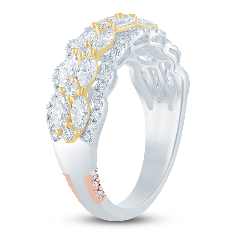 Main Image 2 of Pnina Tornai Marquise & Round-Cut Lab-Grown Diamond Anniversary Ring 1-1/2 ct tw 14K Two-Tone Gold