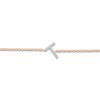 Thumbnail Image 2 of Diamond Initial T Bracelet 1/20 ct tw 10K Rose Gold 7.5"