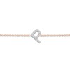 Thumbnail Image 2 of Diamond Initial P Bracelet 1/15 ct tw 10K Rose Gold 7.5"