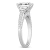 Thumbnail Image 2 of Emerald-Cut & Trapezoid-Cut Lab-Grown Diamond Three-Stone Engagement Ring 3 ct tw 14K White Gold