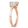 Thumbnail Image 2 of Emerald-Cut & Trapezoid-Cut Lab-Grown Diamond Three-Stone Engagement Ring 2-3/4 ct tw 14K Rose Gold