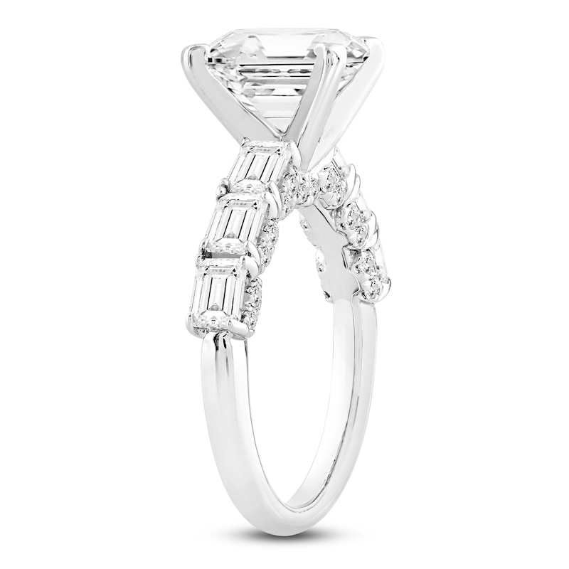 Main Image 2 of Emerald-Cut Lab-Grown Diamond Engagement Ring 4-1/2 ct tw 14K White Gold