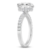 Thumbnail Image 2 of Oval-Cut Lab-Grown Diamond Hidden Halo Engagement Ring 2-1/2 ct tw 14K White Gold