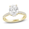 Thumbnail Image 1 of Oval-Cut Lab-Grown Diamond Hidden Halo Engagement Ring 2-1/2 ct tw 14K Yellow Gold