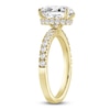 Thumbnail Image 2 of Oval-Cut Lab-Grown Diamond Hidden Halo Engagement Ring 2-1/2 ct tw 14K Yellow Gold